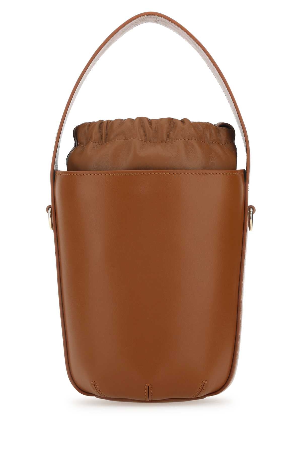 Chloe Women Caramel Leather Bucket Bag