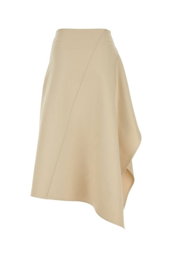 Bottega Veneta Women Sand Cotton Skirt