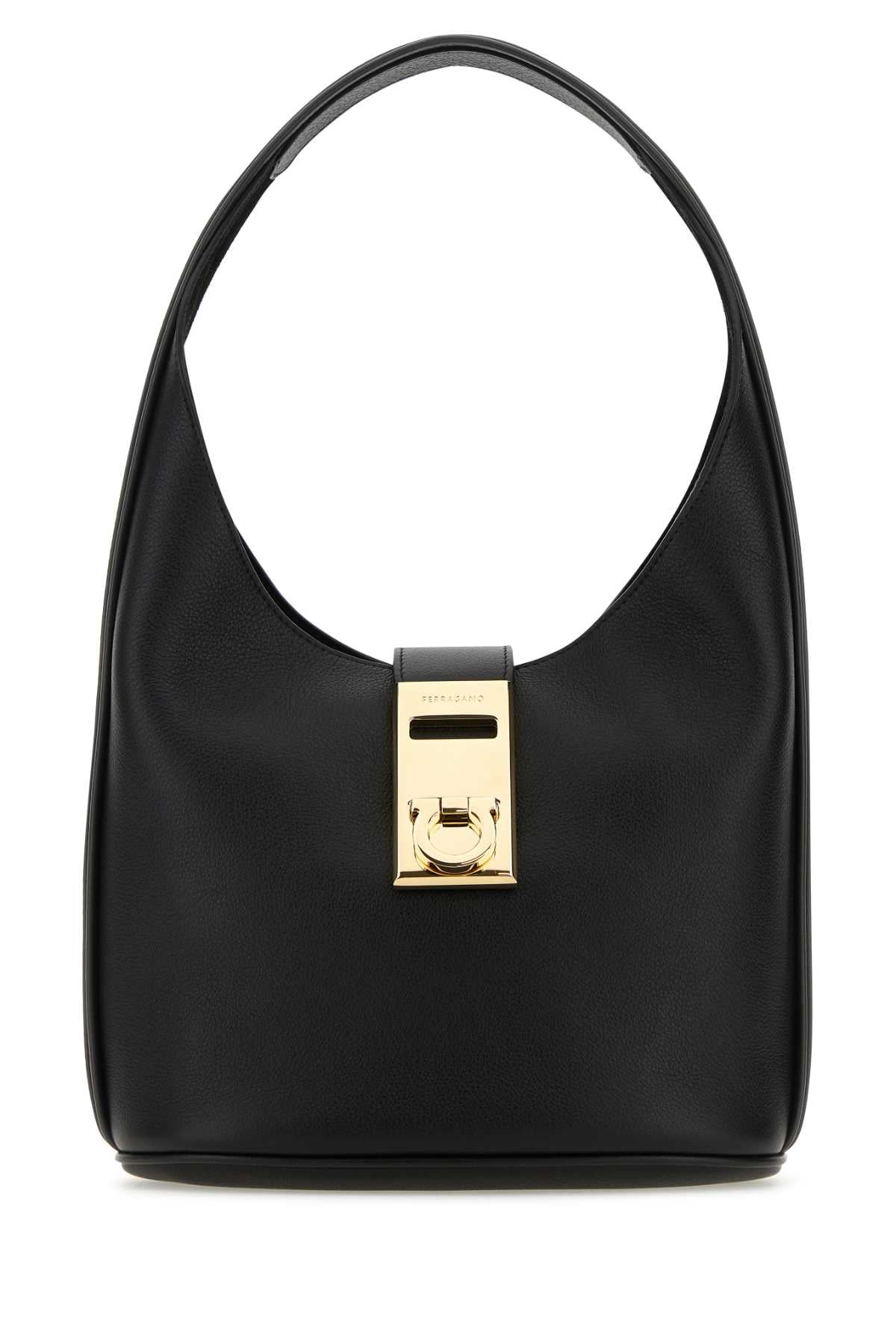 Salvatore Ferragamo Women Black Leather Medium Hobo Handbag