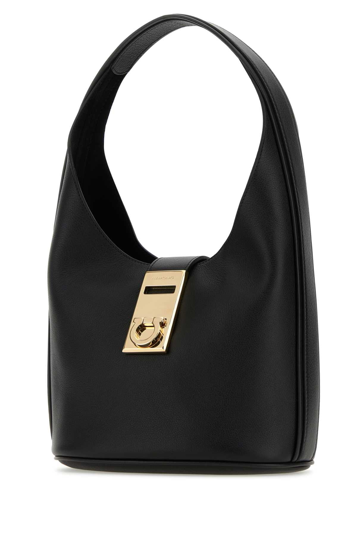 Salvatore Ferragamo Women Black Leather Medium Hobo Handbag