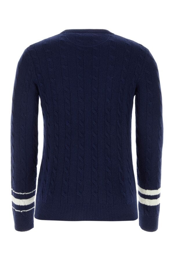 Valentino Garavani Man Navy Blue Wool Sweater