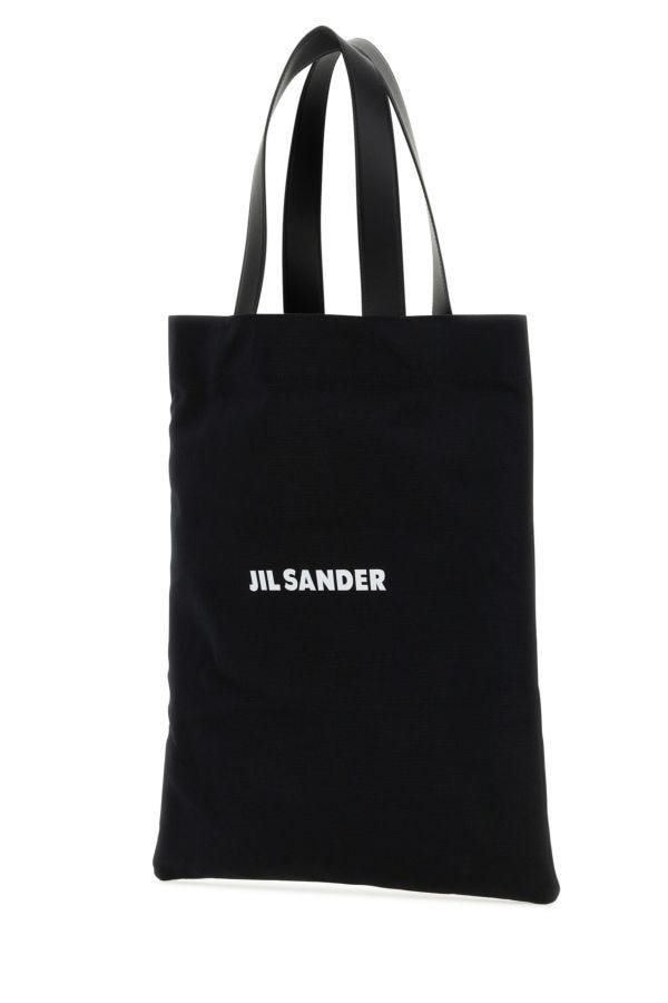 Jil Sander Man Black Canvas Medium Book Shopping Bag