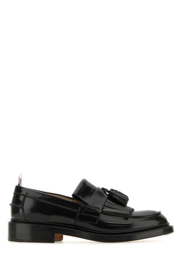 Thom Browne Women Black Leather Loafers