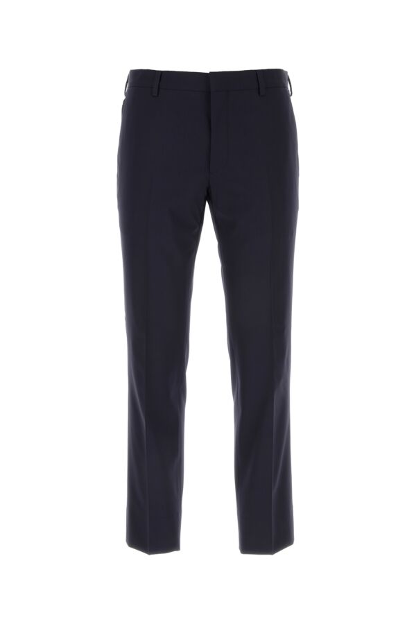 Prada Men Midnight Blue Stretch Wool Pant