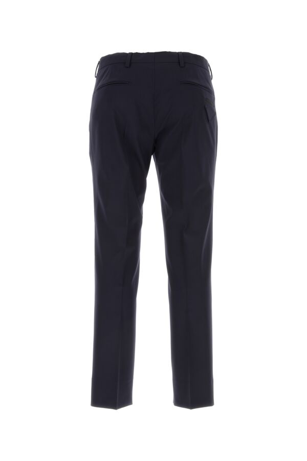 Prada Men Midnight Blue Stretch Wool Pant