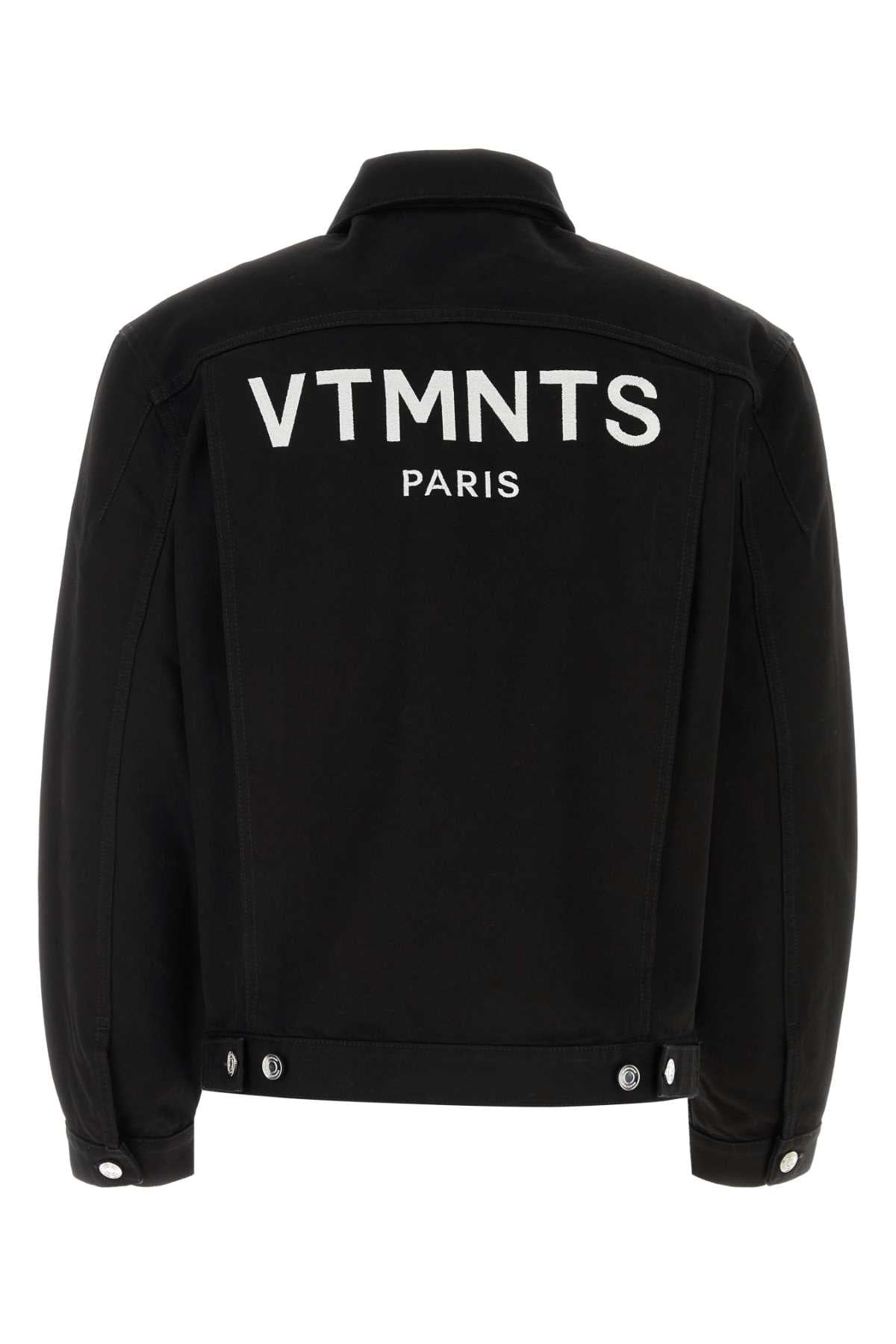 Vtmnts Men Black Denim Paris Jacket