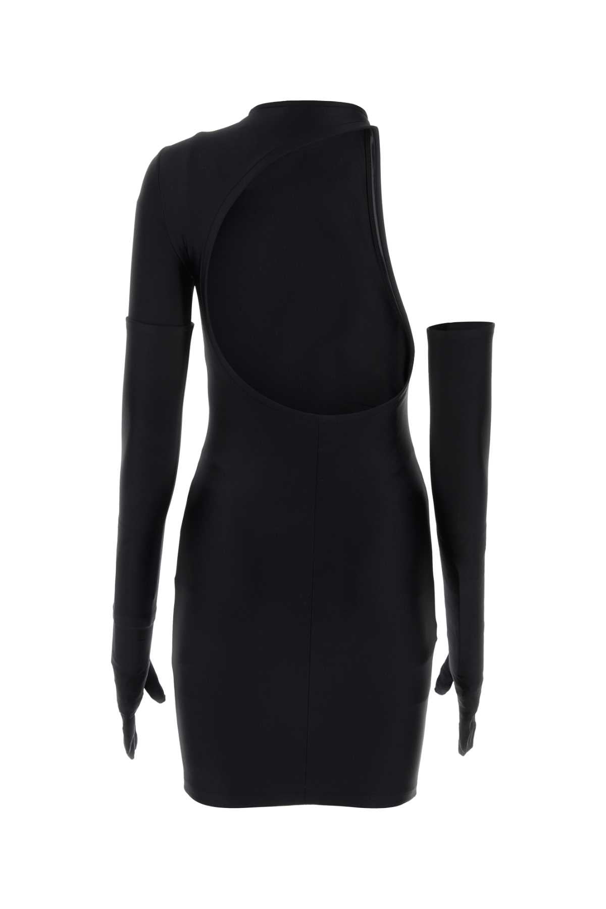 Balenciaga Women Black Stretch Nylon Mini Dress