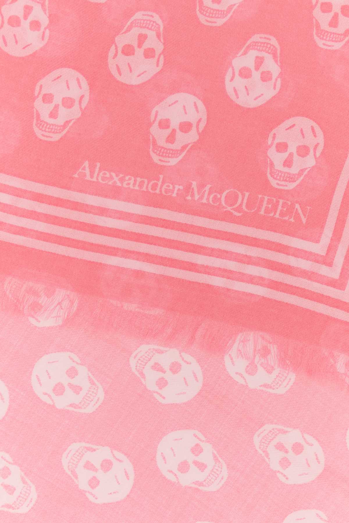 Alexander Mcqueen Women Printed Wool Scarf