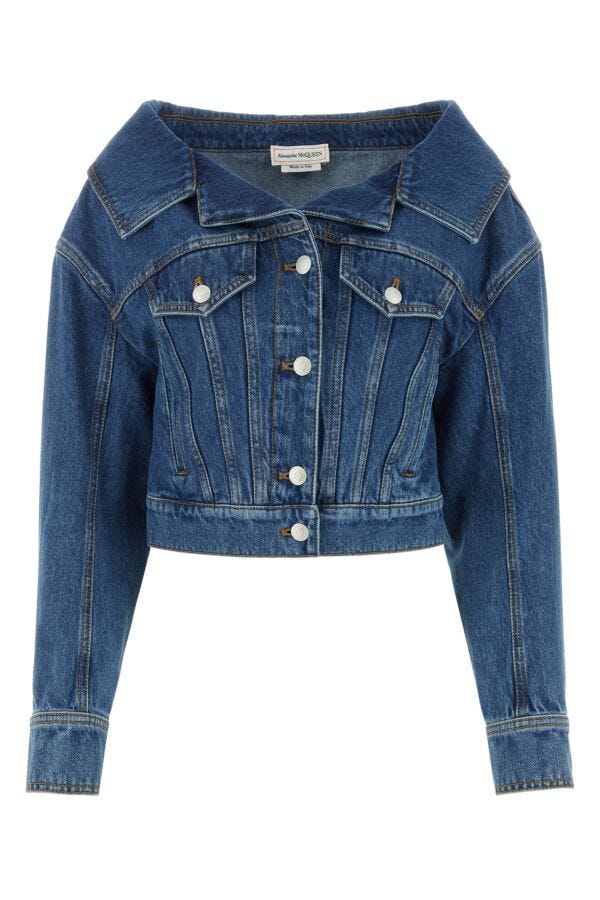 Alexander Mcqueen Women Denim Jacket