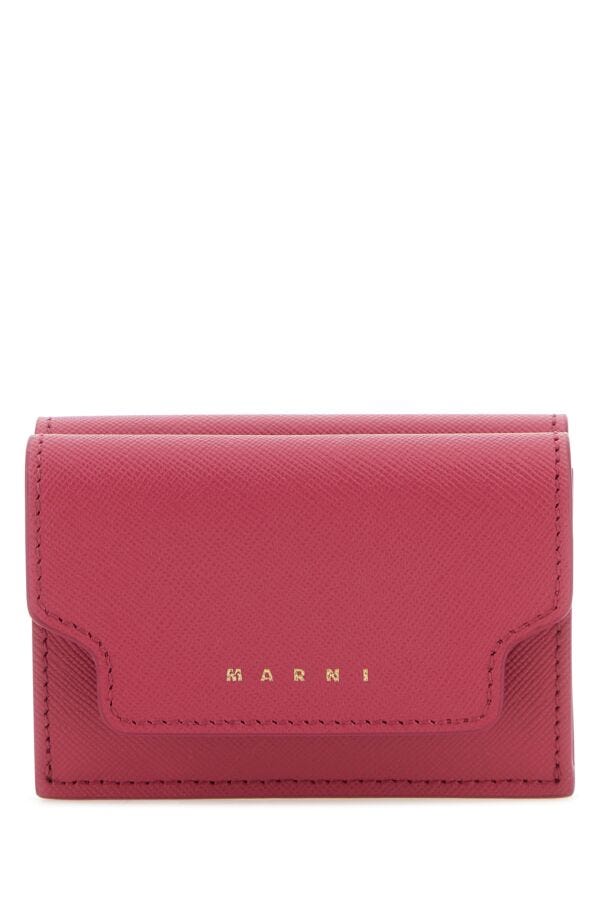 Marni Women Tyrian Purple Leather Wallet