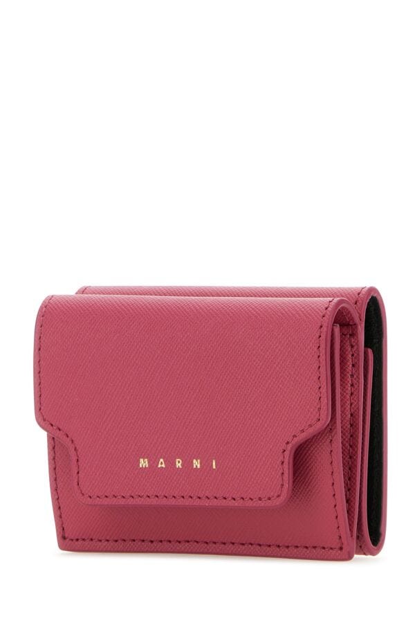 Marni Women Tyrian Purple Leather Wallet