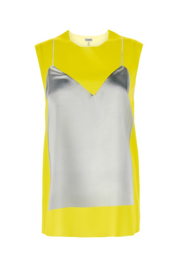 Loewe Women Fluo Yellow Satin Top