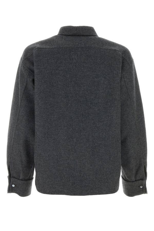 Max Mara Women Dark Grey Wool Blend Abadan Shirt