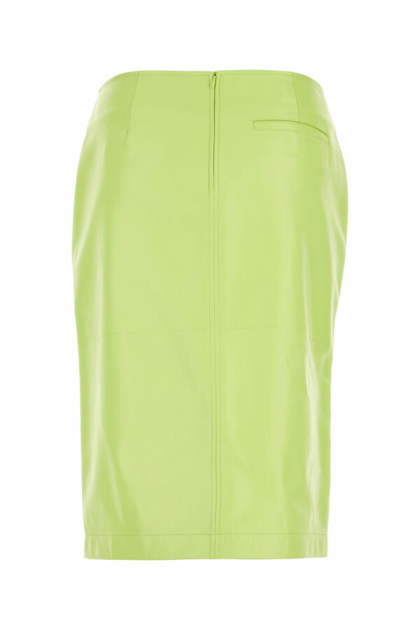 Bottega Veneta Women Fluo Yellow Shearling Skirt