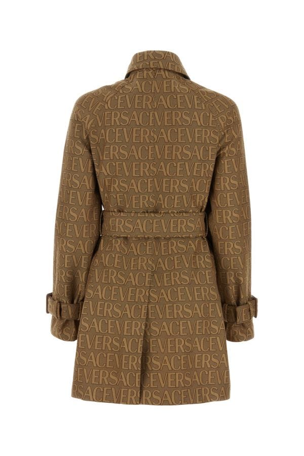 Versace Woman Embroidered Polyester Blend Trench Coatâ
