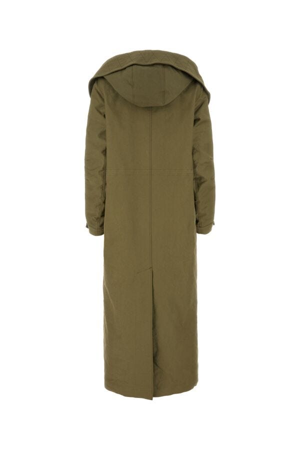 Prada Women Army Green Nylon Parka