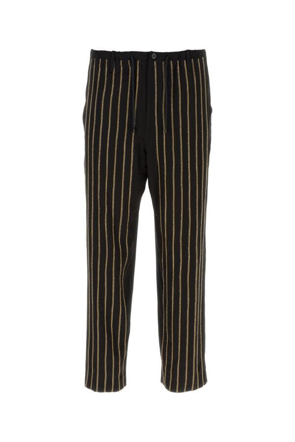 Dries Van Noten Men Black Viscose Blend Pant