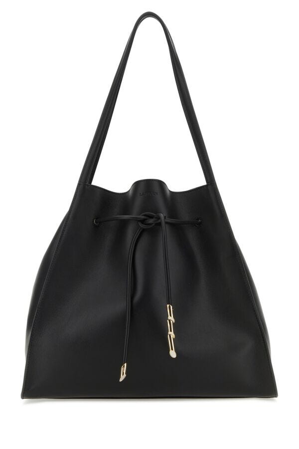 Lanvin Women Black Leather Sequence Shopping Bag