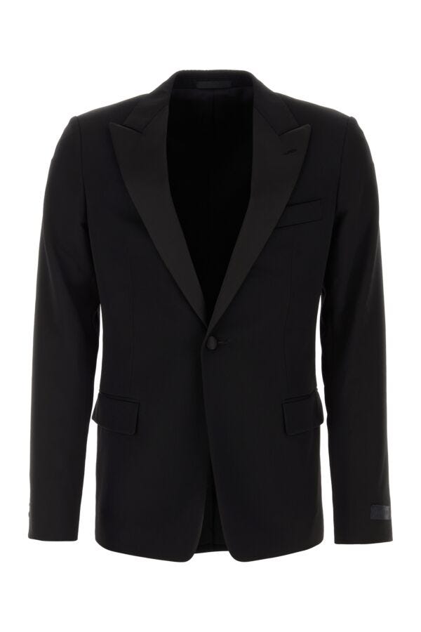 Lanvin Men Black Wool Blazer