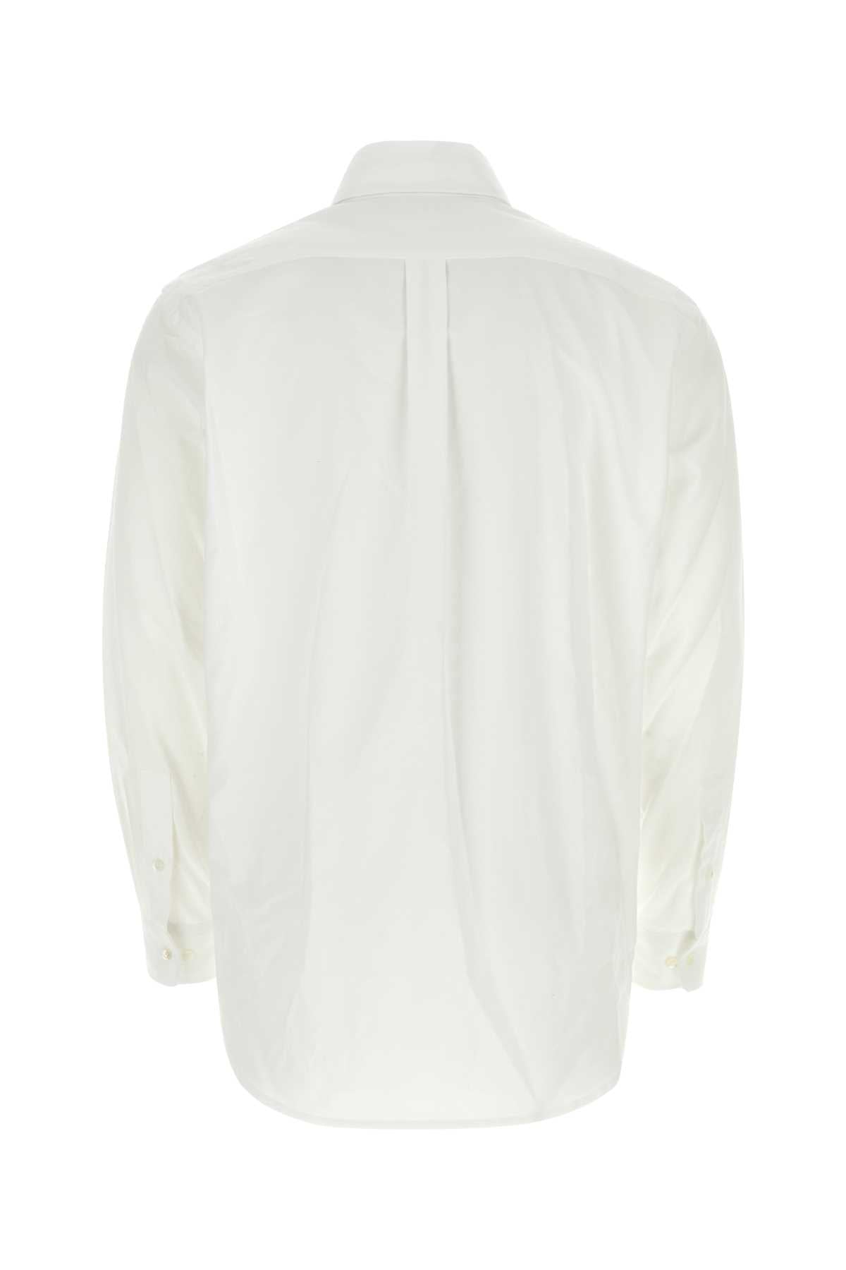 Palm Angels Men White Cotton Shirt