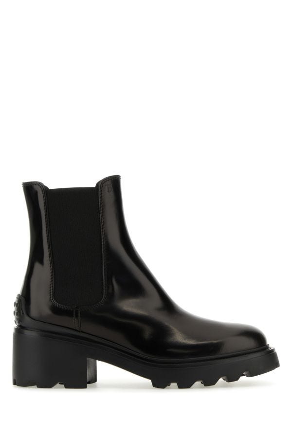 Tod's Woman Black Leather Ankle Boots