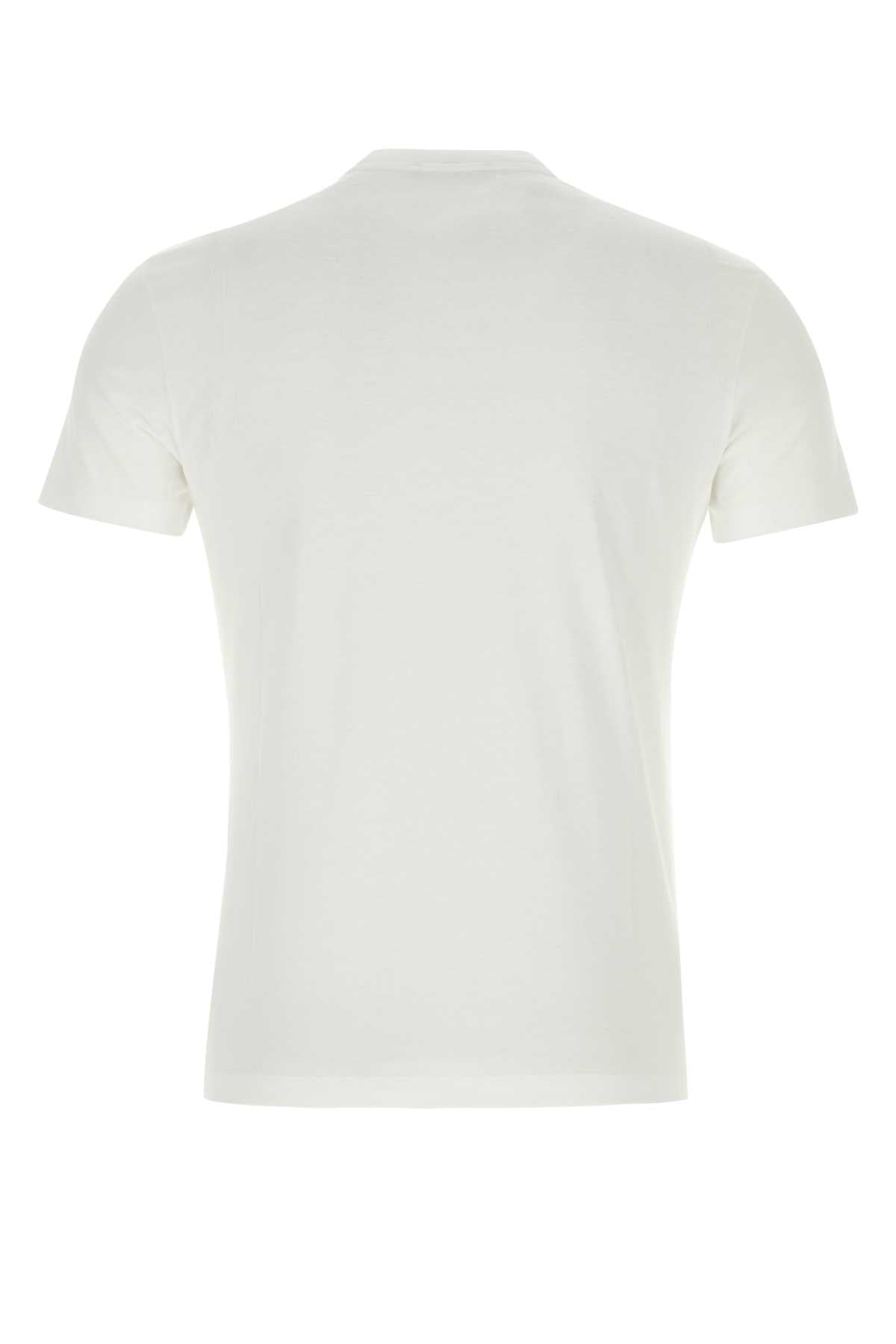 Versace Men White Cotton T-Shirt