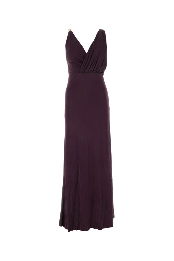 Lanvin Women Grape Viscose Long Dress