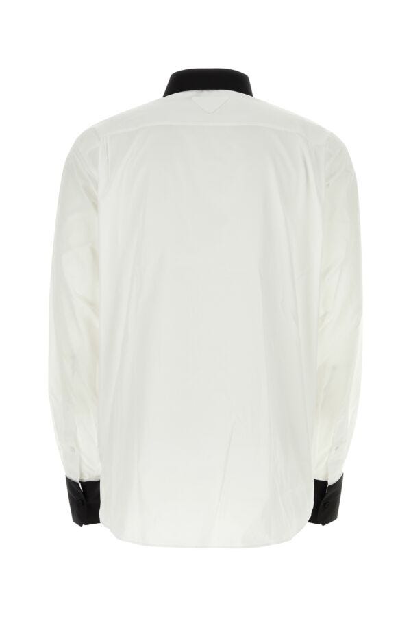 Prada Men White Poplin Oversize Shirt