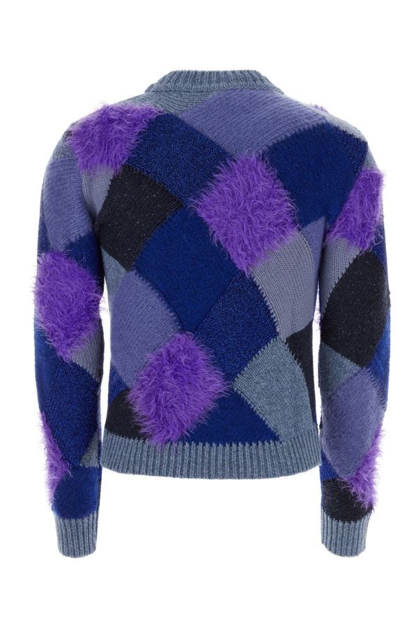 Marni Man Embroidered Wool Sweater