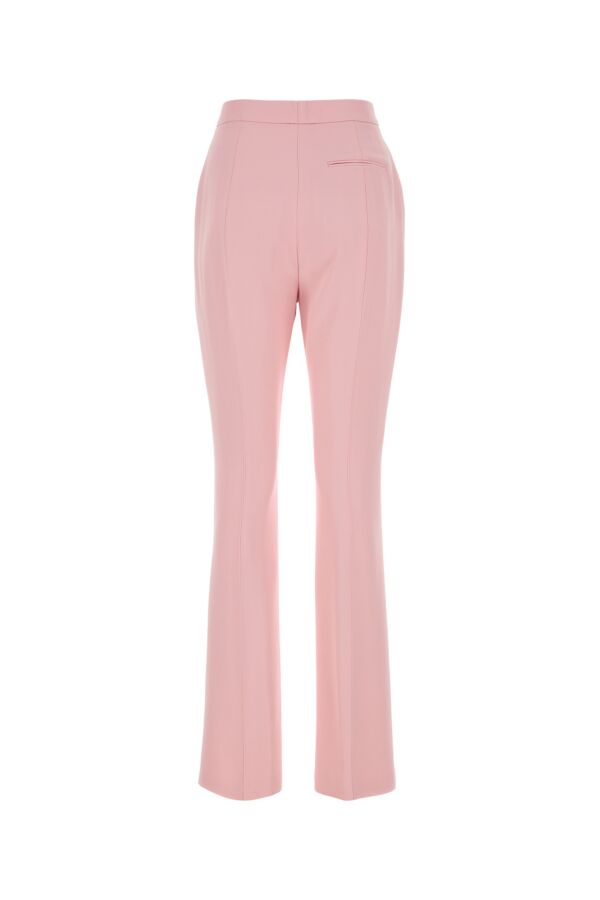 Alexander Mcqueen Women Pastel Pink Crepe Cigarette Pant