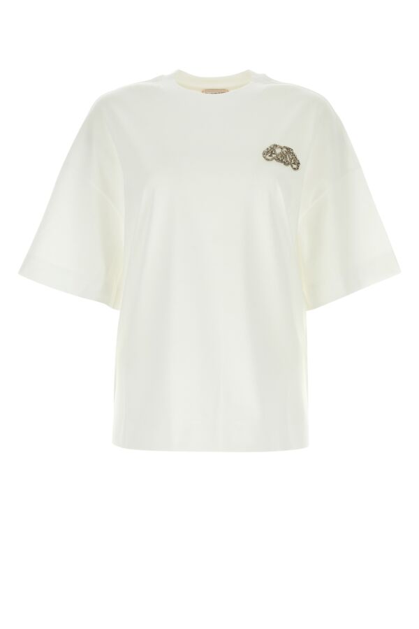 Alexander Mcqueen Women White Cotton Oversize T-Shirt