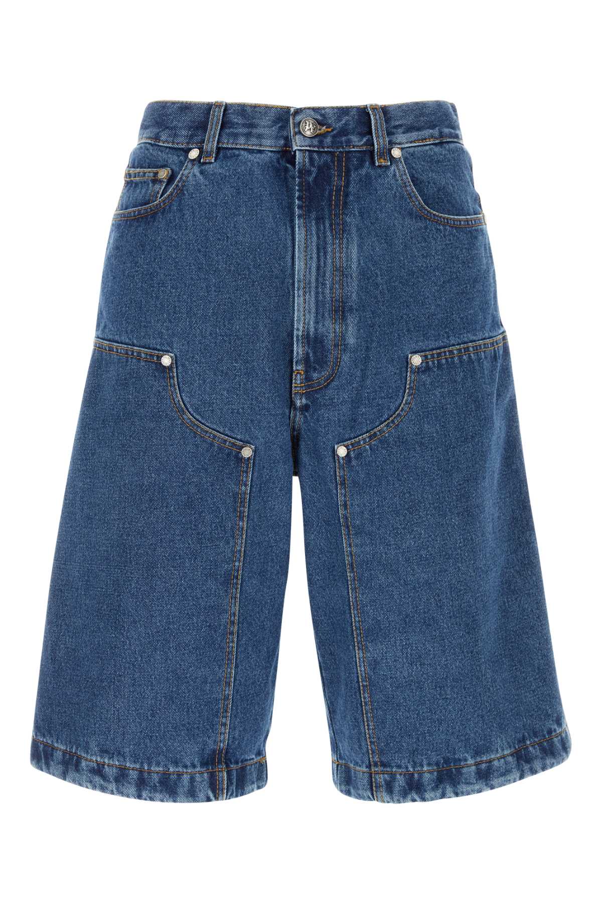 Palm Angels Men Denim Bermuda Shorts