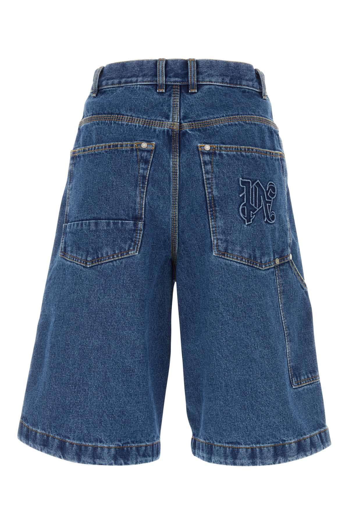 Palm Angels Men Denim Bermuda Shorts