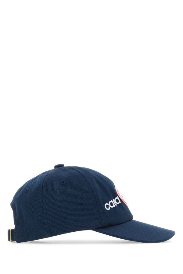 Casablanca Unisex Navy Blue Cotton Baseball Cap