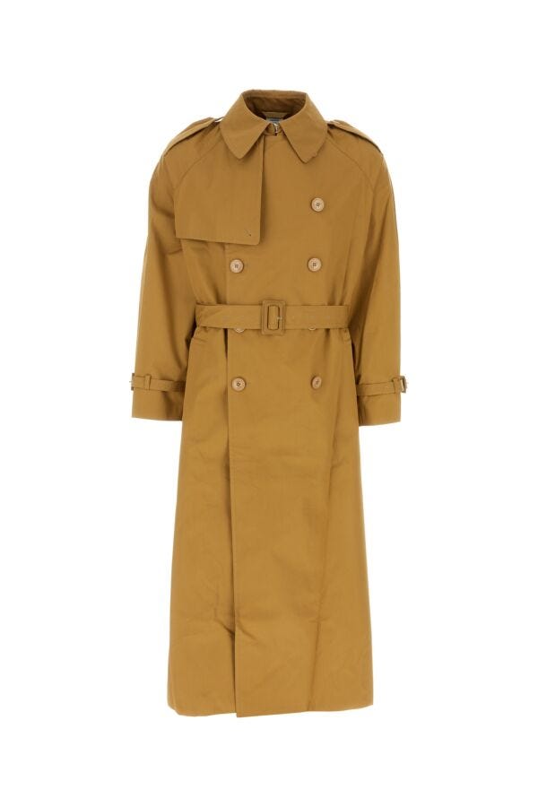 Vetements Unisex Camel Cotton Oversize Trench Coat