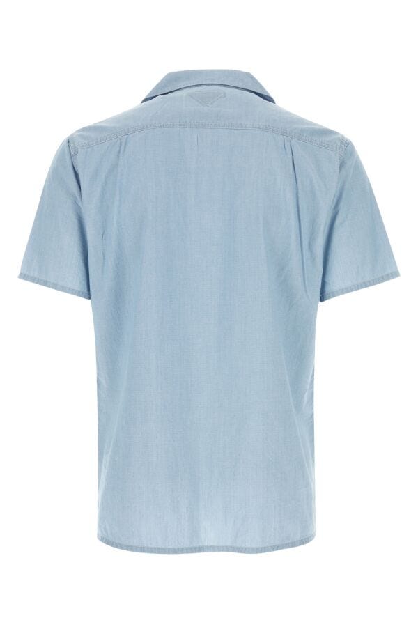 Prada Men Light-Blue Cotton Shirt