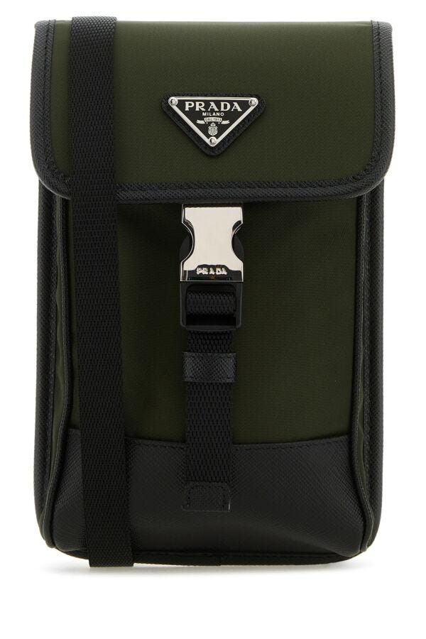 Prada Men Army Green Re-Nylon Phone Case