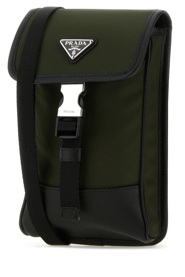 Prada Men Army Green Re-Nylon Phone Case