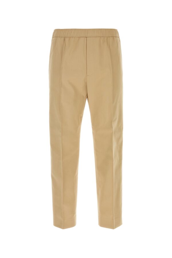 Lanvin Men Beige Stretch Cotton Pant