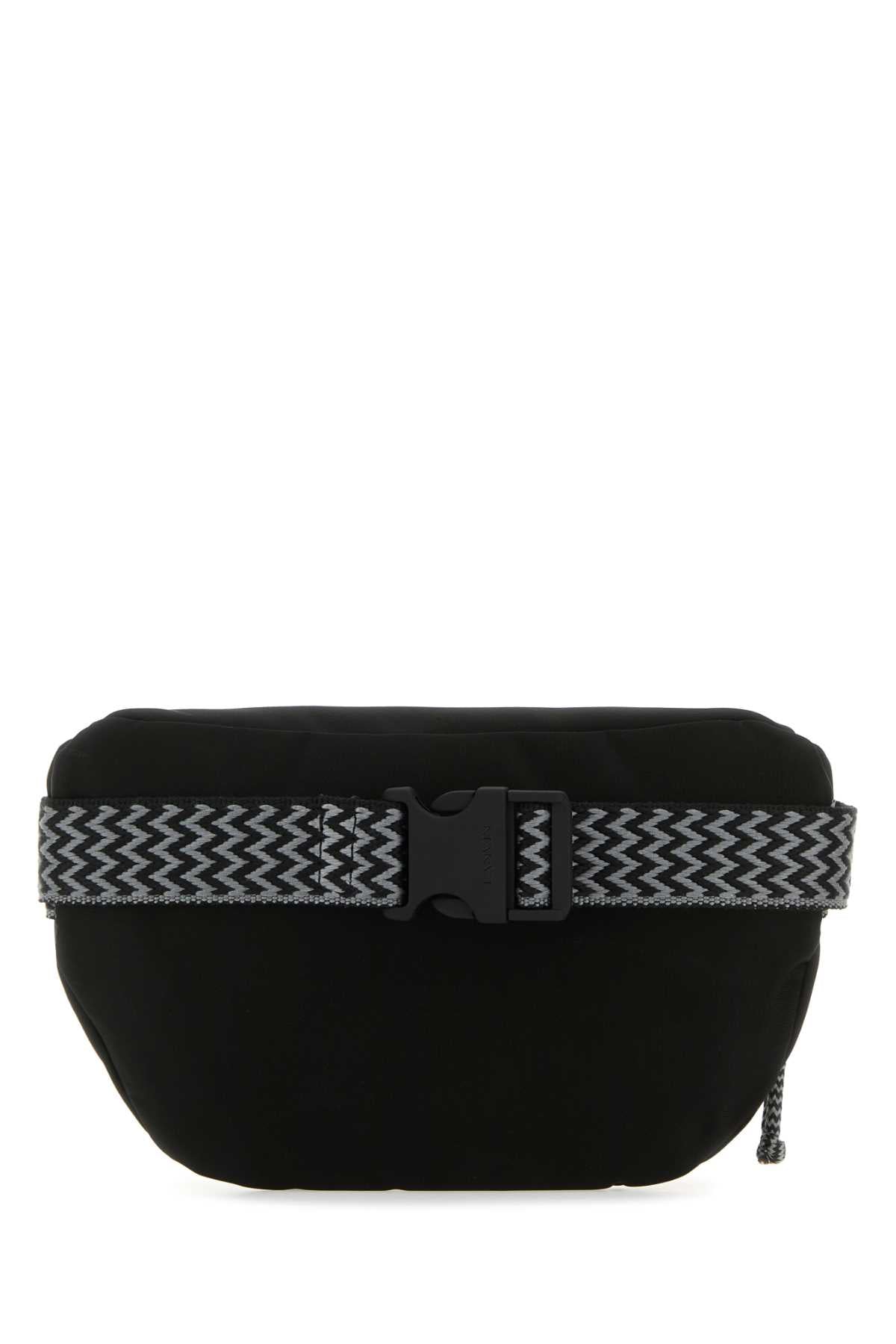 Lanvin Men Black Nylon Curb Belt Bag