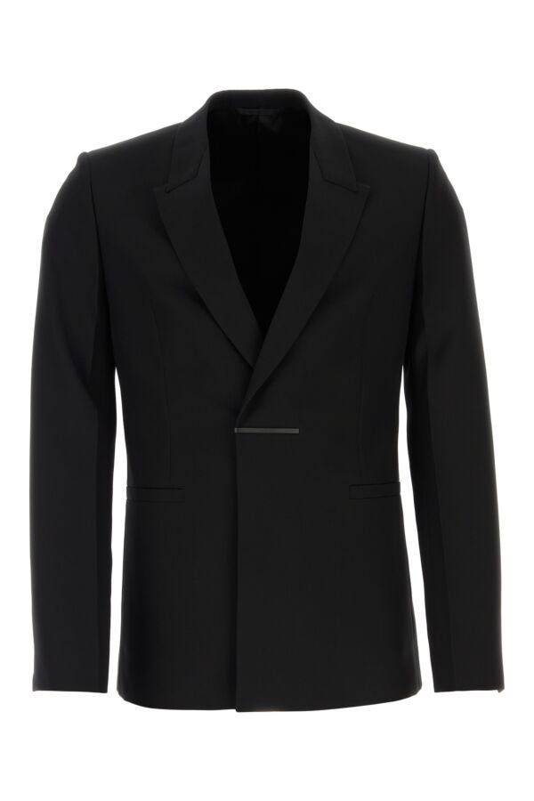 Givenchy Men Black Wool Blazer