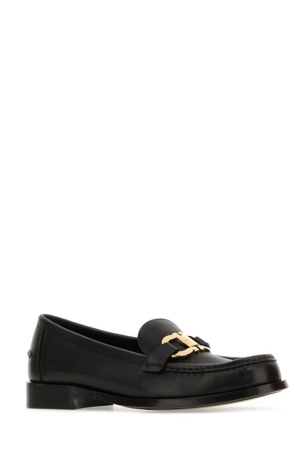 Salvatore Ferragamo Women Black Leather Maryan Loafers