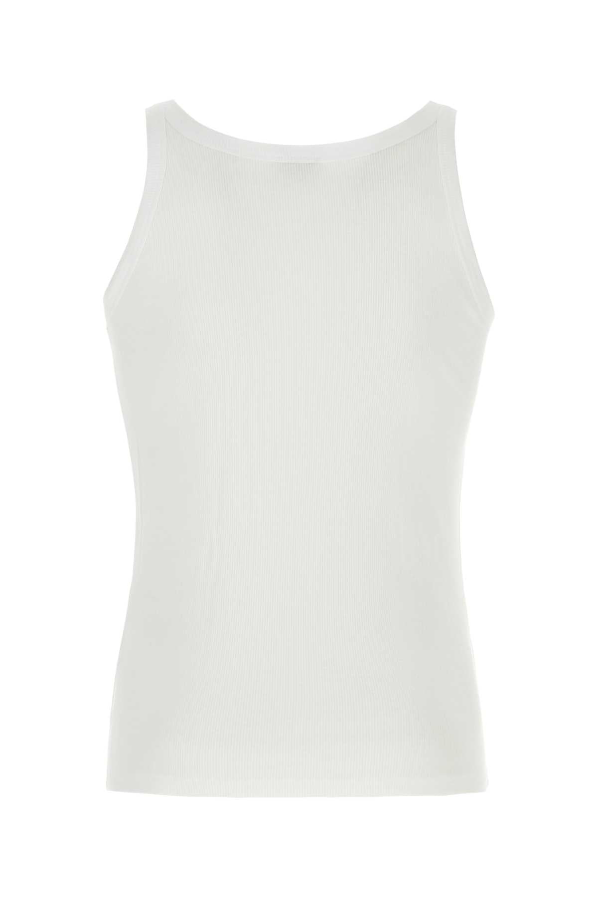 Dolce & Gabbana Men White Cotton Marcello Tank Top