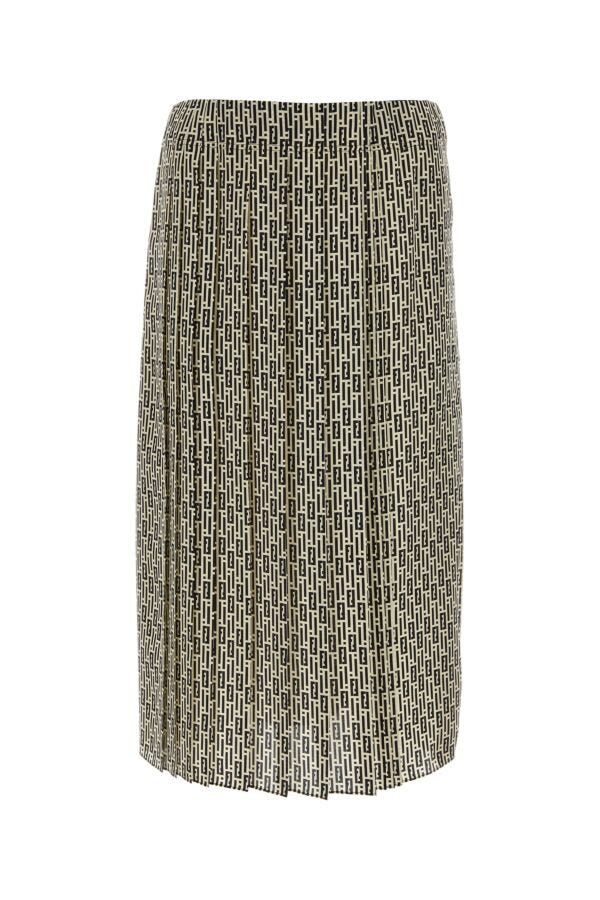 Fendi Women Printed Silk Skirt