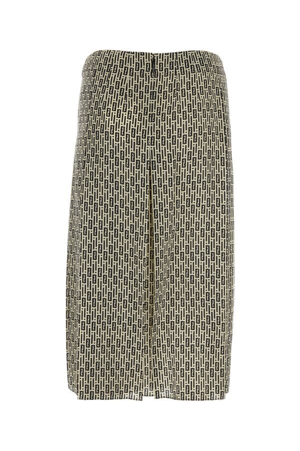 Fendi Women Printed Silk Skirt