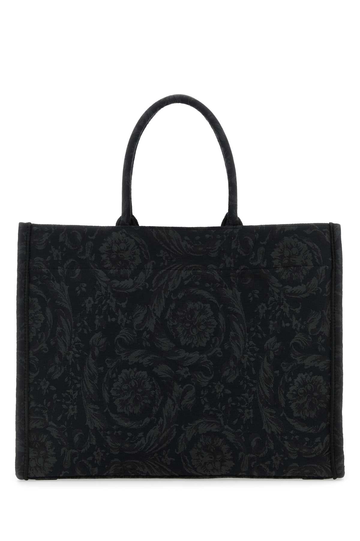 Versace Women Embroidered Fabric Big Athena Shopping Bag