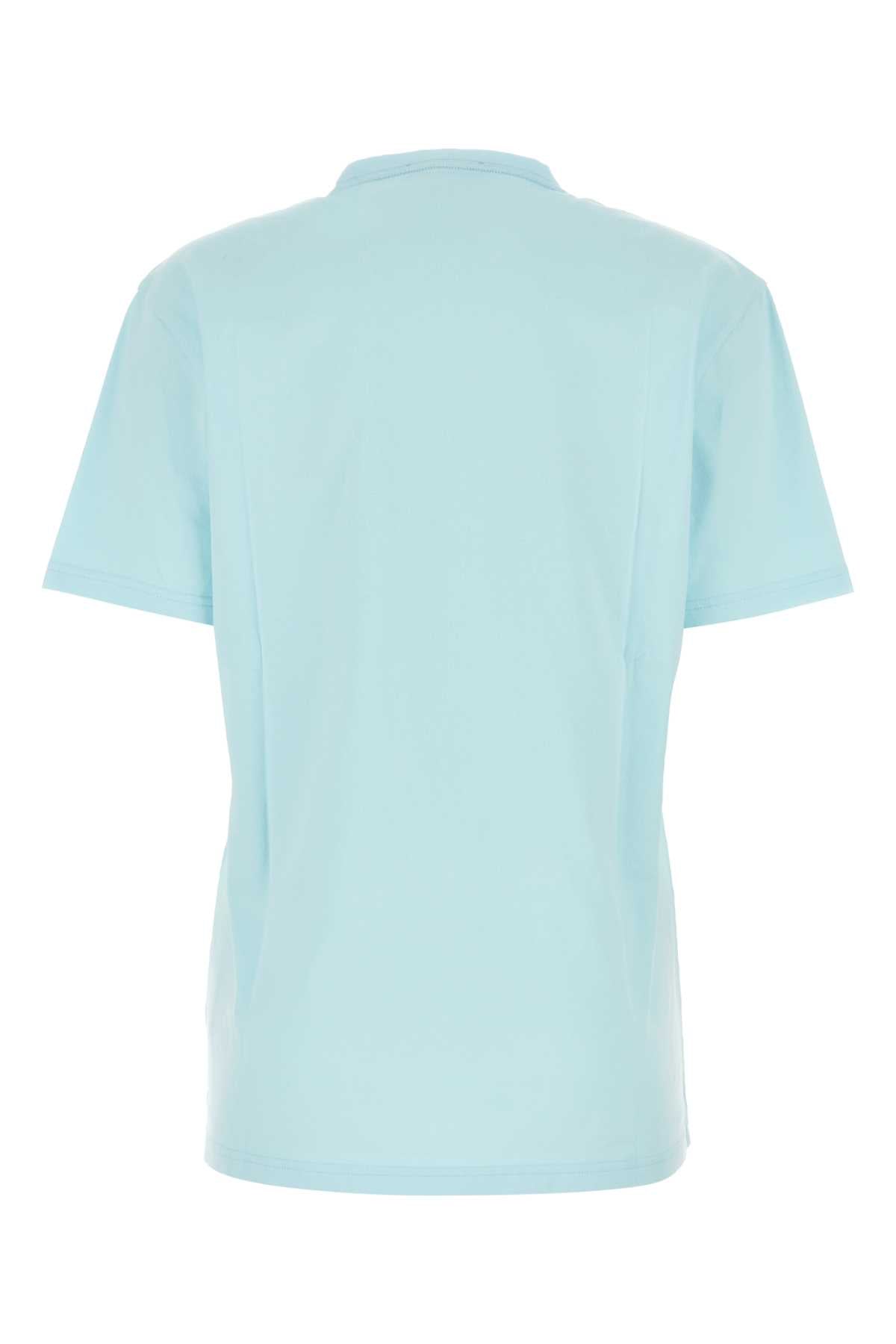 Versace Women Light Blue Cotton T-Shirt