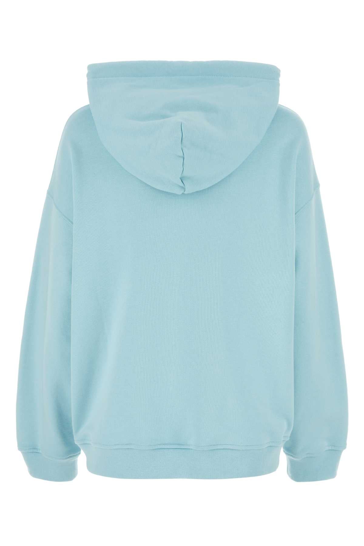 Versace Women Light-Blue Cotton Oversize Sweatshirt