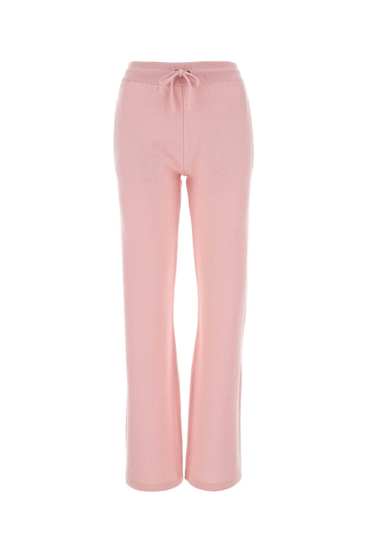 Versace Women Pink Wool Blend Flared Leg Pant