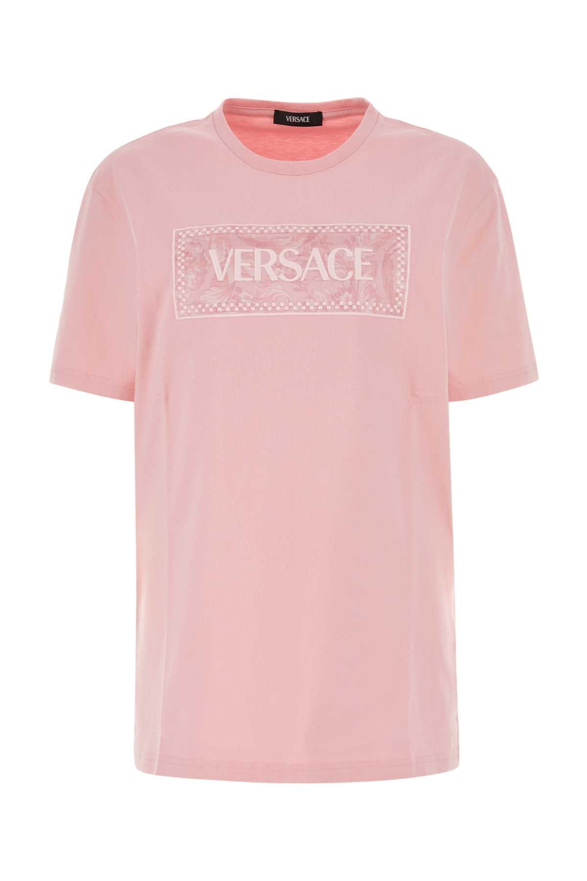 Versace Women Pink Cotton T-Shirt